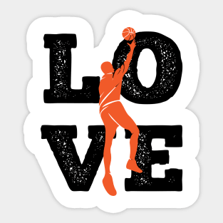 LOVE Basketball Sticker